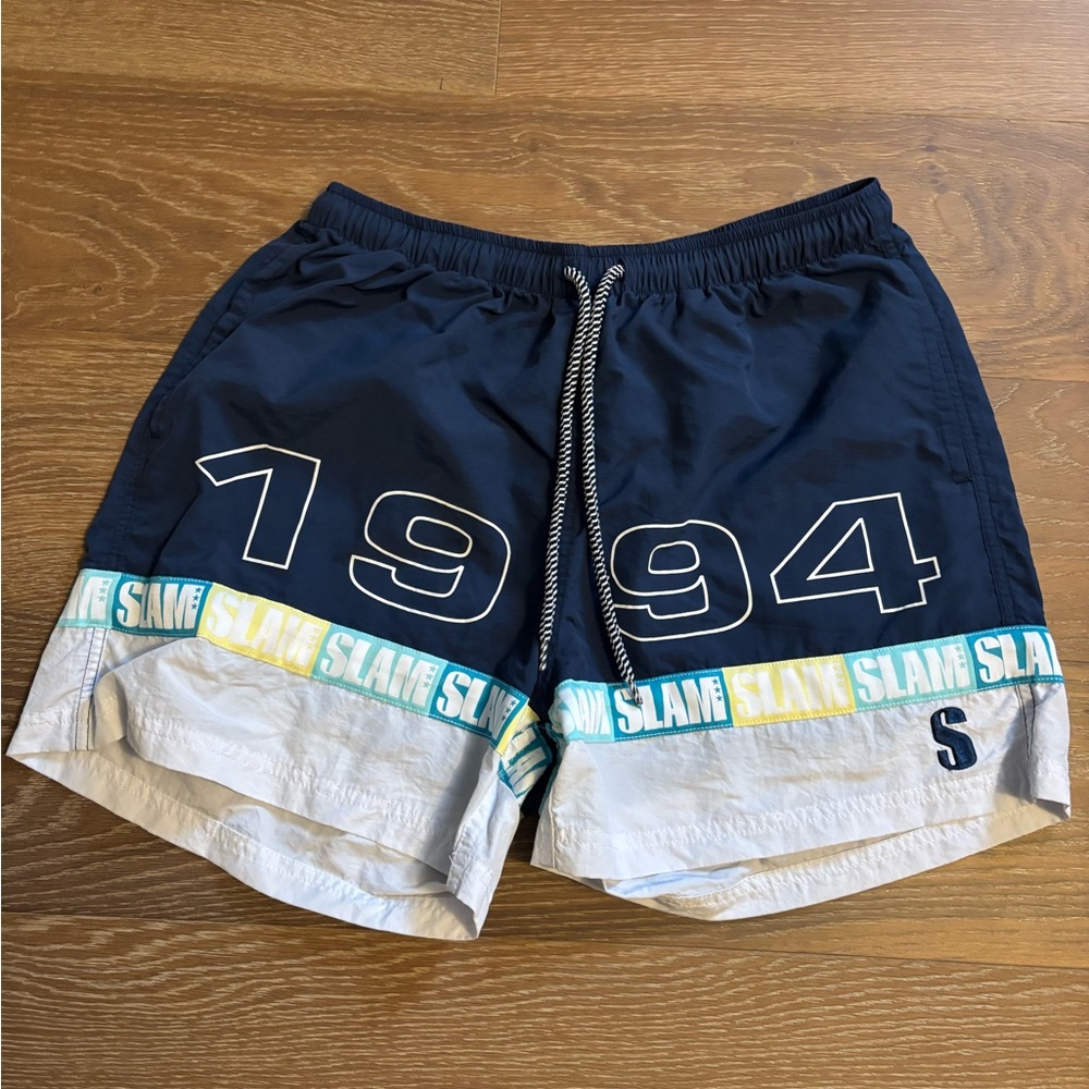 Navy and White 1994 SLAM Shorts